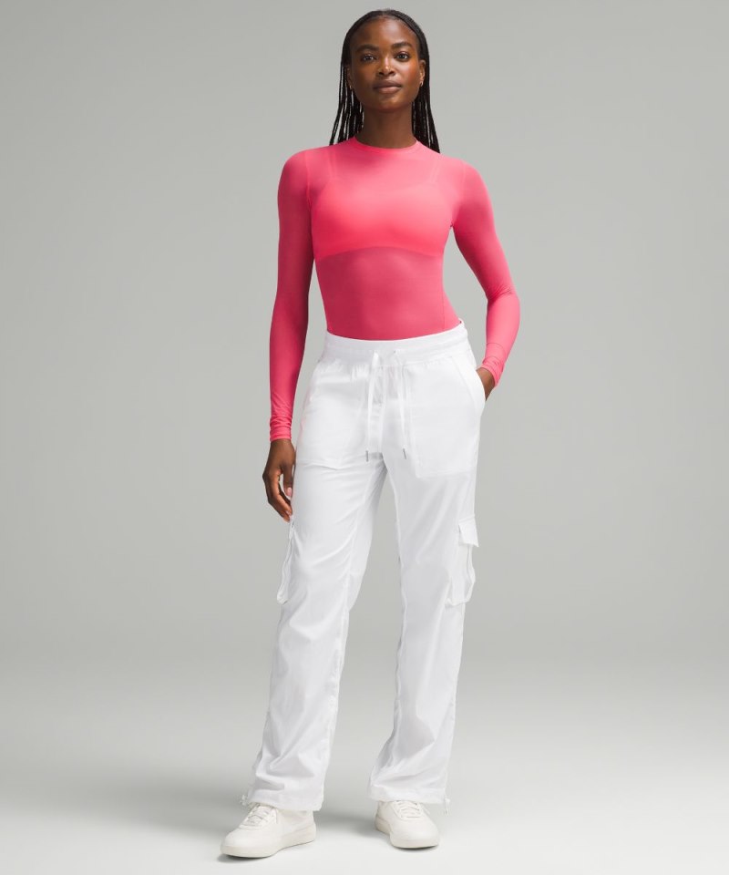 Lululemon Nulu Mesh Long-Sleeve Crewneck Bodysuit Glaze Pink Online Outlet Sale