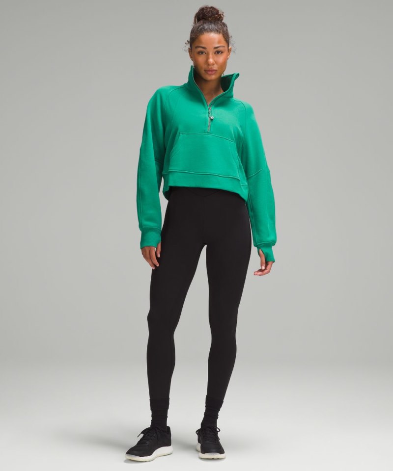 Lululemon Scuba Oversized Funnel-Neck Half Zip Cascadia Green Online Outlet Sale