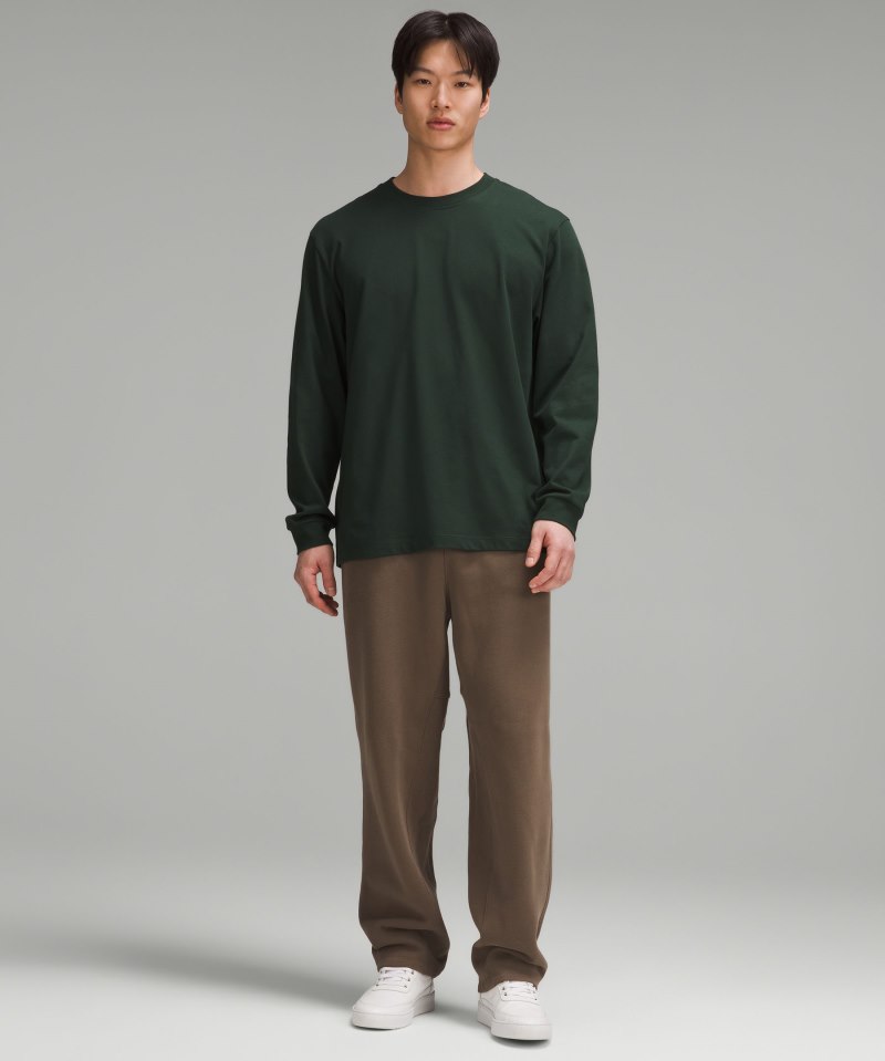 Lululemon Heavyweight Cotton Jersey Long-Sleeve Shirt Legacy Green Online Outlet Sale