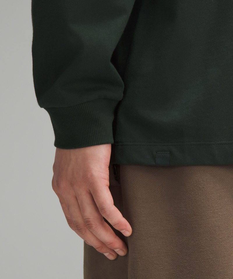 Lululemon Heavyweight Cotton Jersey Long-Sleeve Shirt Legacy Green Online Outlet Sale