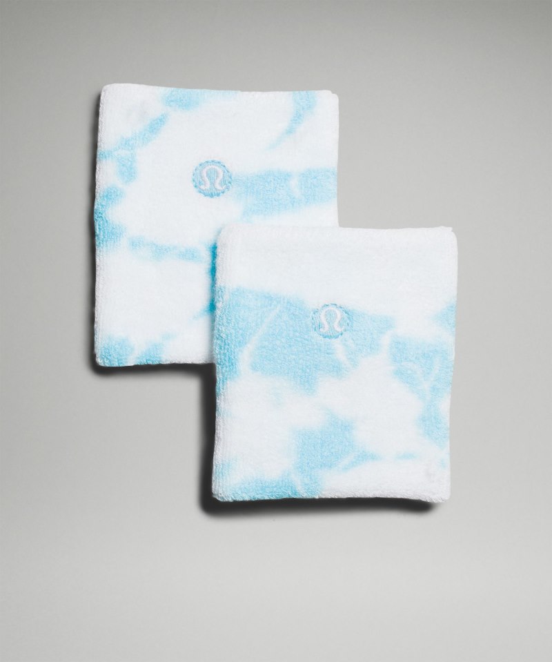 Lululemon Cotton Terry Wristband *2 Pack Cyan Blue Online Outlet Sale