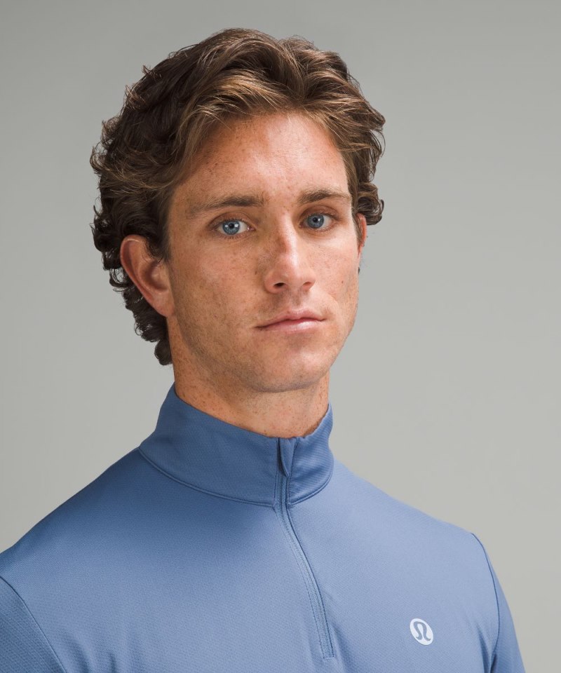 Lululemon Long-Sleeve Golf Half Zip Oasis Blue Online Outlet Sale