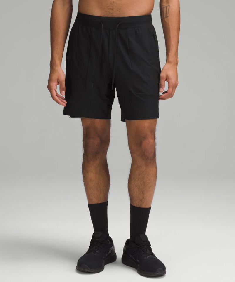Lululemon License to Train Linerless Short 7" *Pique Black Online Outlet Sale