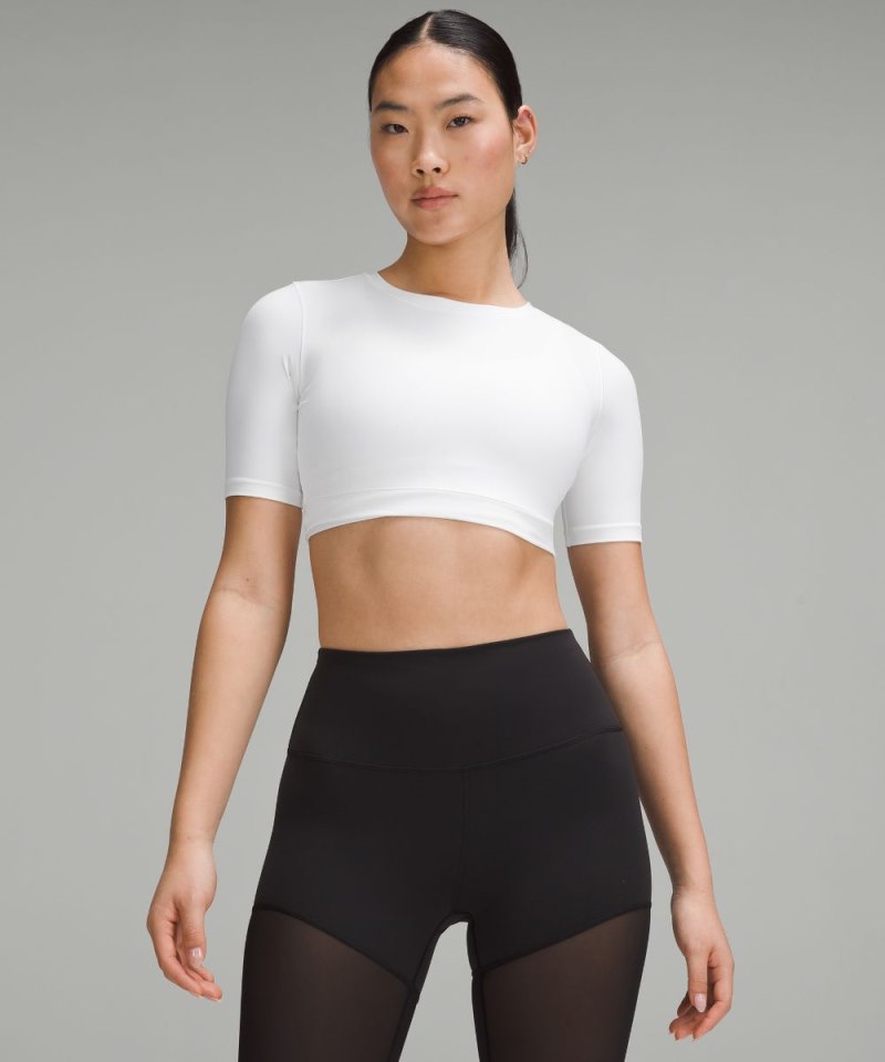 Lululemon Wunder Train Super-Cropped T-Shirt White Online Outlet Sale