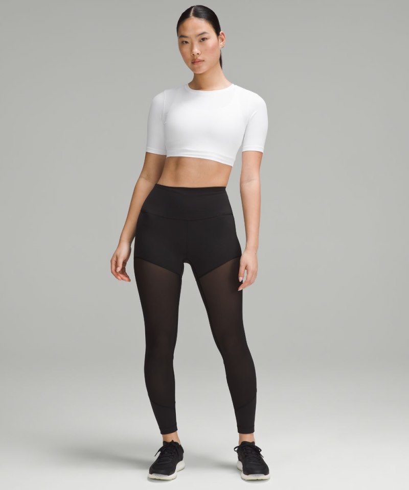 Lululemon Wunder Train Super-Cropped T-Shirt White Online Outlet Sale