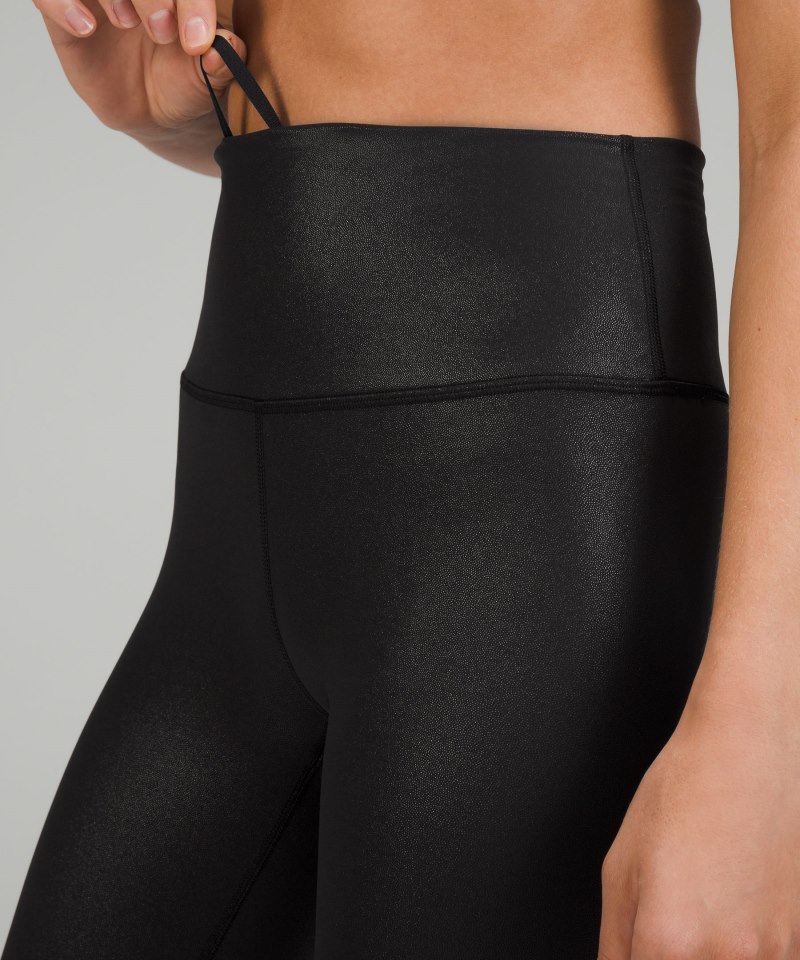Lululemon Wunder Train High-Rise Crop 23" *Foil Radiate Foil Print Black Online Outlet Sale