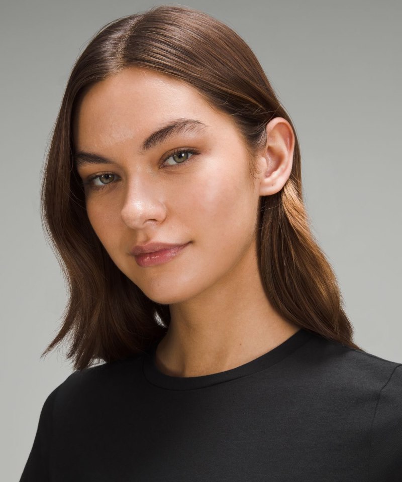 Lululemon Organic Cotton Crewneck T-Shirt Black Online Outlet Sale