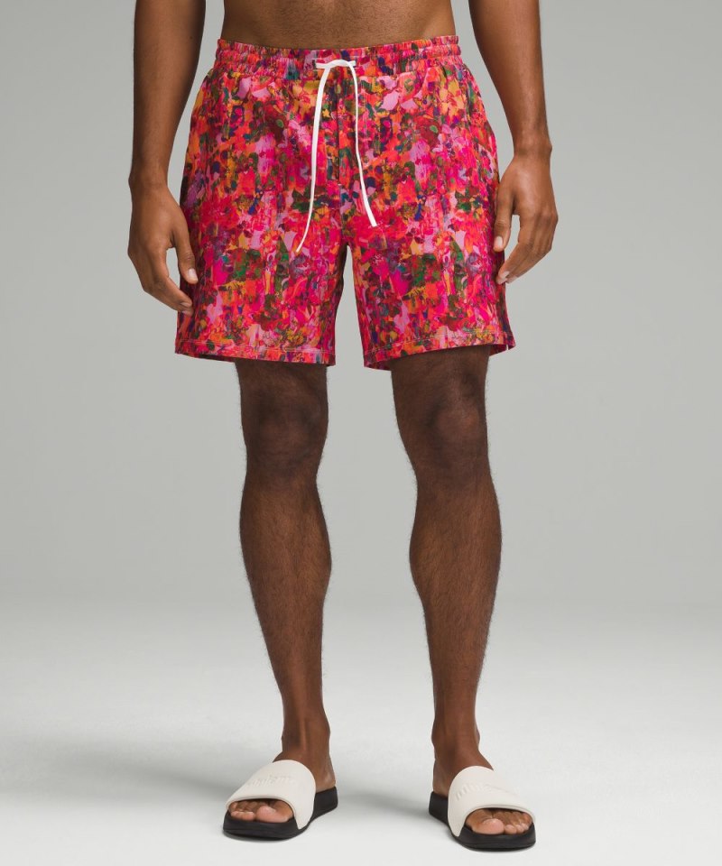 Lululemon Pool Short 7" *Lined Flower Glide Max Pink Multi Online Outlet Sale