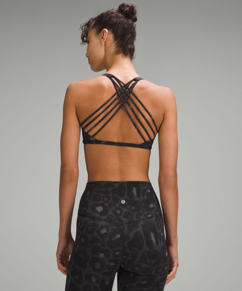Lululemon Free to Be Bra - Wild *Light Support, A / B Cup Spray Leopard Black Multi (not available) Online Outlet Sale