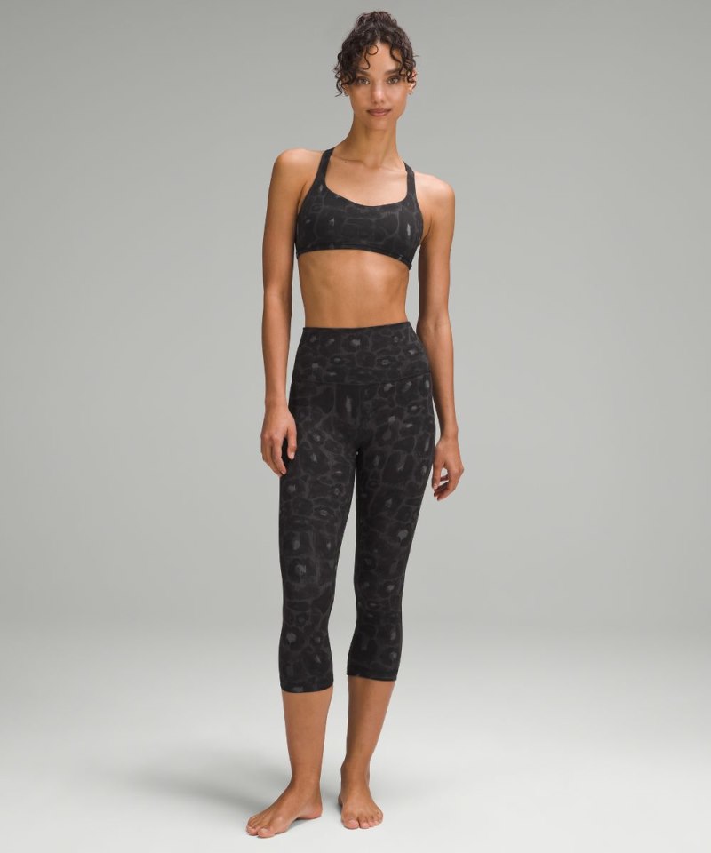 Lululemon Free to Be Bra - Wild *Light Support, A / B Cup Spray Leopard Black Multi (not available) Online Outlet Sale