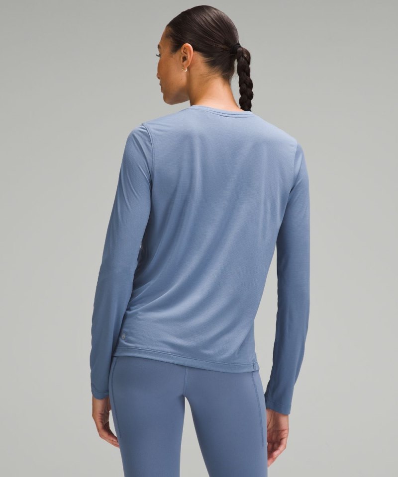 Lululemon Ultralight Hip-Length Long-Sleeve Shirt Oasis Blue Online Outlet Sale