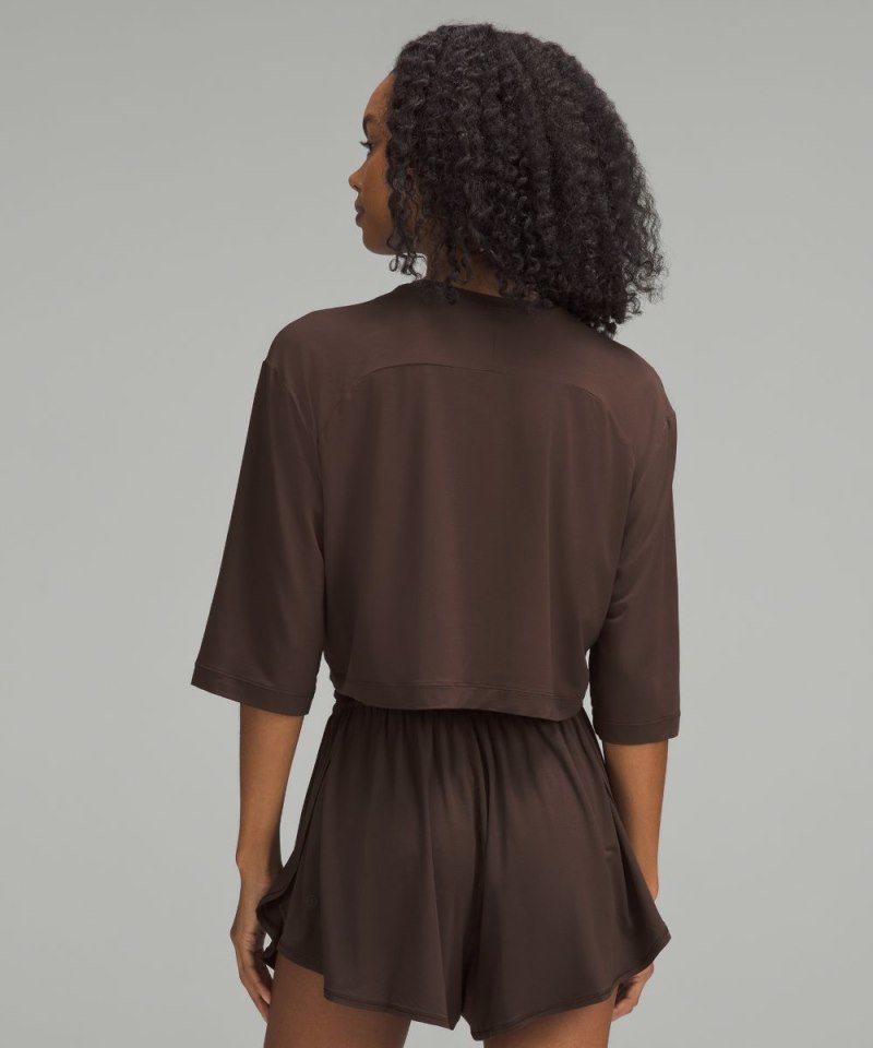 Lululemon Modal Relaxed-Fit Cropped Short-Sleeve Shirt French Press Online Outlet Sale