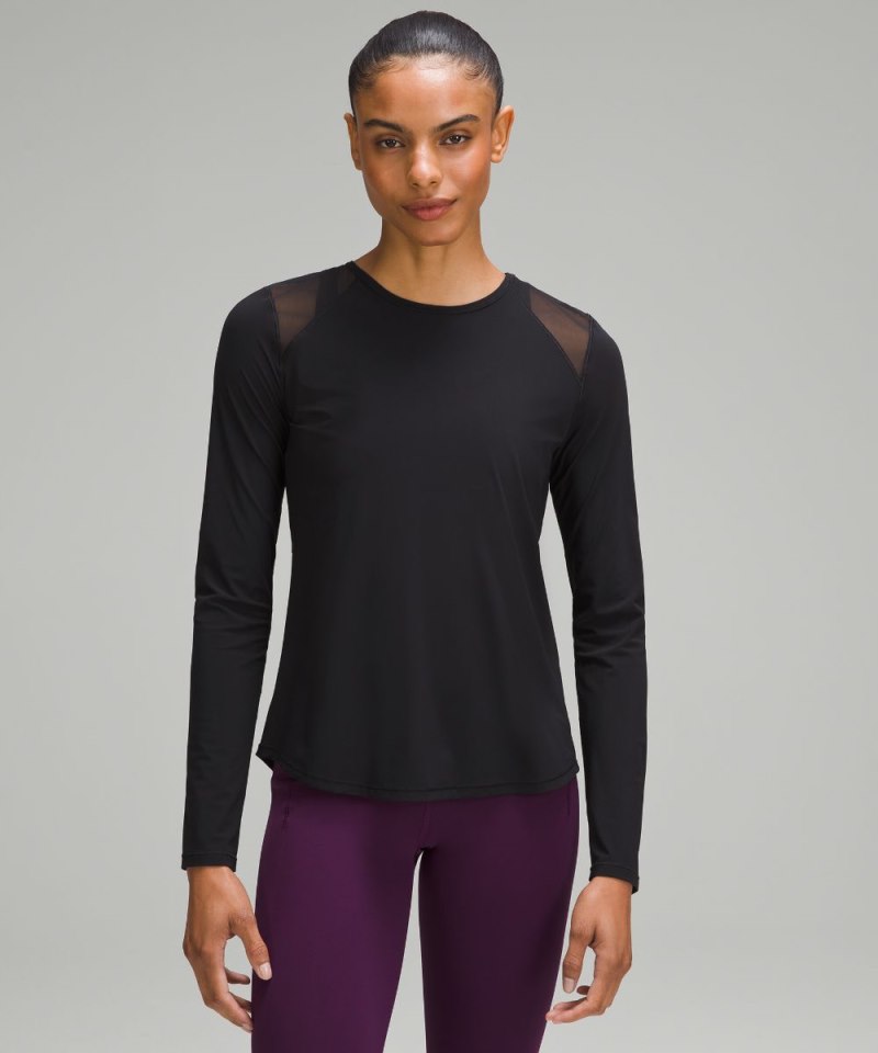 Lululemon Sculpt Long-Sleeve Shirt Black Online Outlet Sale
