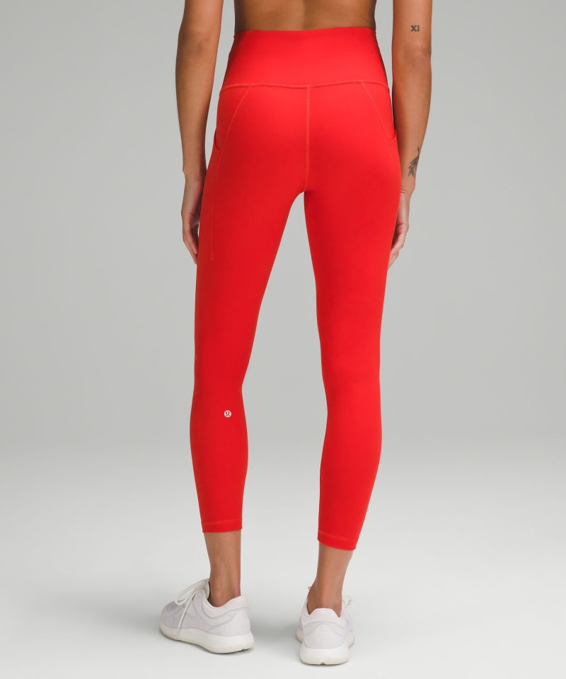 Lululemon Wunder Train High-Rise Tight with Pockets 25" Hot Heat Online Outlet Sale