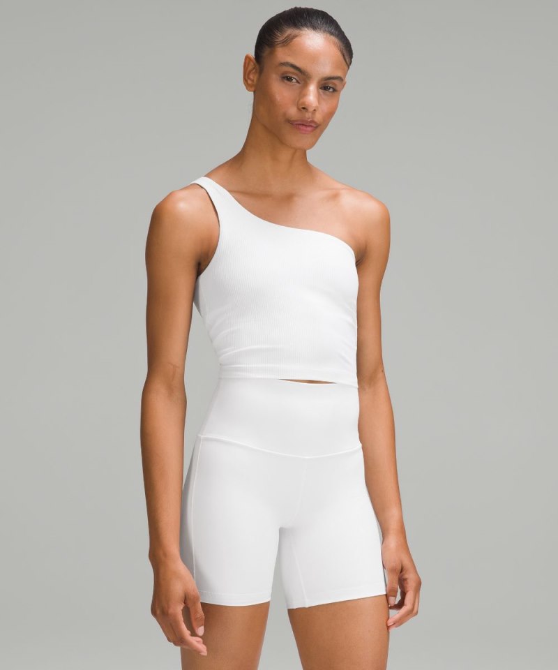 Lululemon Ribbed Nulu Asymmetrical Yoga Tank Top White Online Outlet Sale