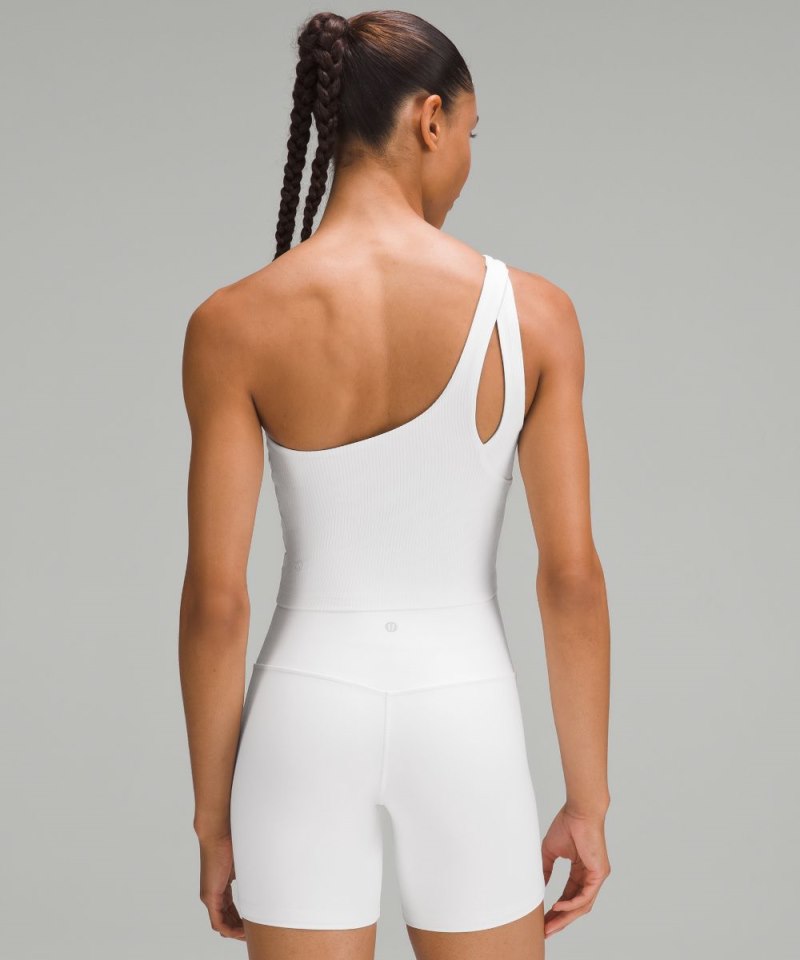 Lululemon Ribbed Nulu Asymmetrical Yoga Tank Top White Online Outlet Sale