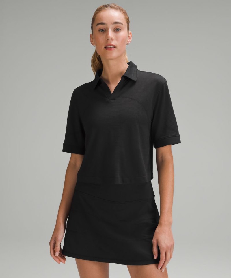 Lululemon Swiftly Tech Relaxed-Fit Polo Shirt Black / Black (not available) Online Outlet Sale