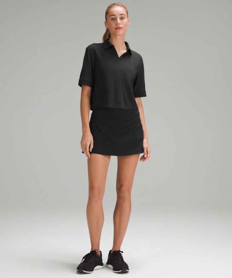 Lululemon Swiftly Tech Relaxed-Fit Polo Shirt Black / Black (not available) Online Outlet Sale