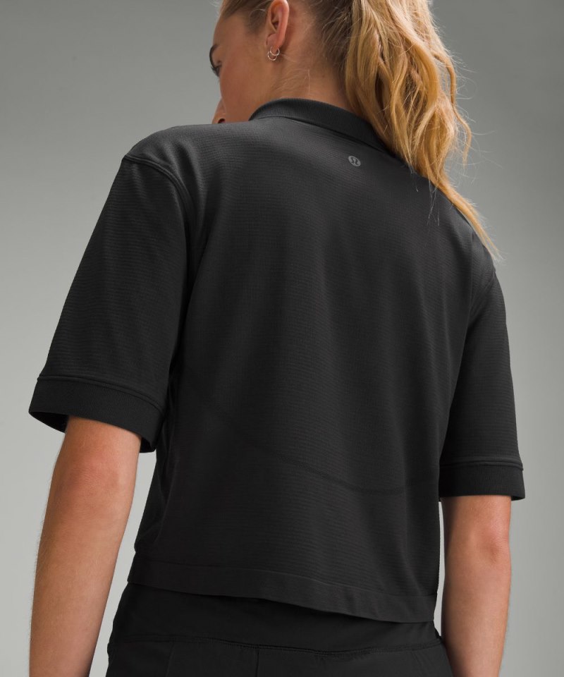 Lululemon Swiftly Tech Relaxed-Fit Polo Shirt Black / Black (not available) Online Outlet Sale