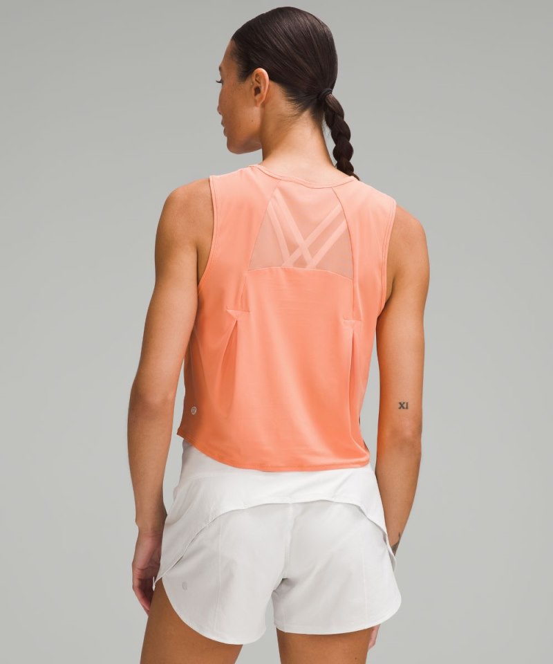 Lululemon Sculpt Cropped Tank Top Coral Kiss Online Outlet Sale