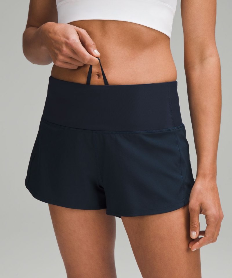 Lululemon Speed Up High-Rise Lined Short 2.5" True Navy Online Outlet Sale