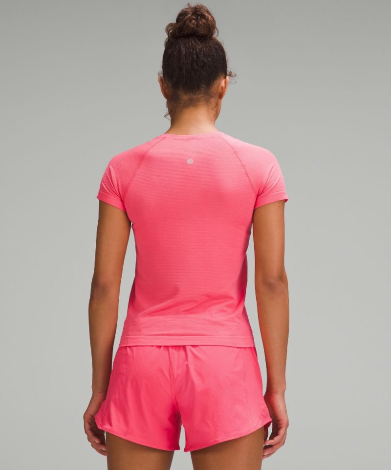 Lululemon Swiftly Tech Short-Sleeve Shirt 2.0 *Waist Length Glaze Pink / Glaze Pink Online Outlet Sale