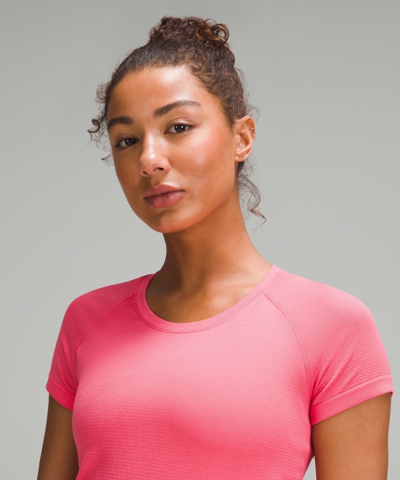 Lululemon Swiftly Tech Short-Sleeve Shirt 2.0 *Waist Length Glaze Pink / Glaze Pink Online Outlet Sale