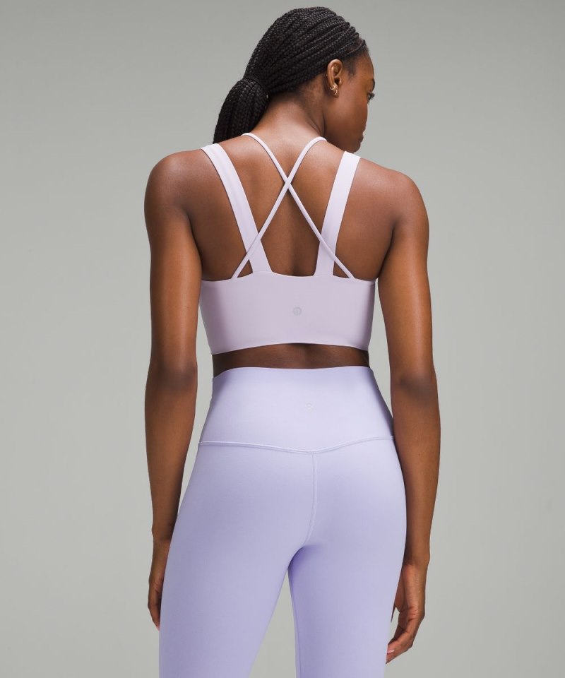 Lululemon Like a Cloud Longline Bra *Light Support, D / DD Cup Lilac Ether Online Outlet Sale