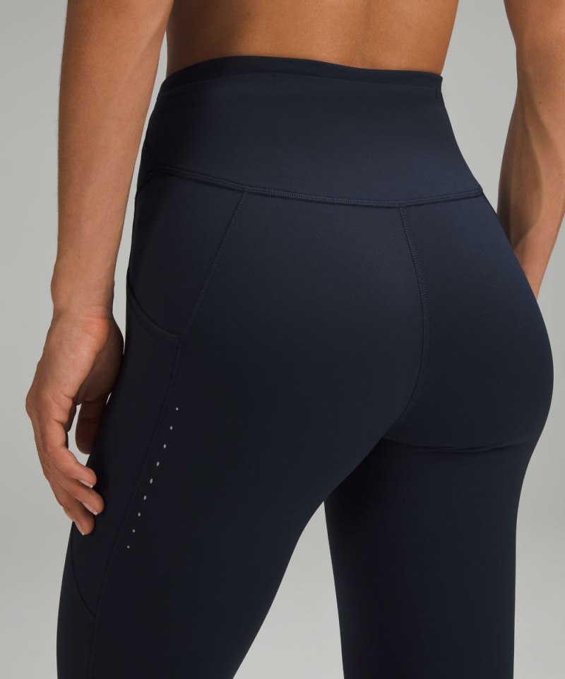 Lululemon Fast and Free High-Rise Tight 28” Pockets *Updated True Navy Online Outlet Sale