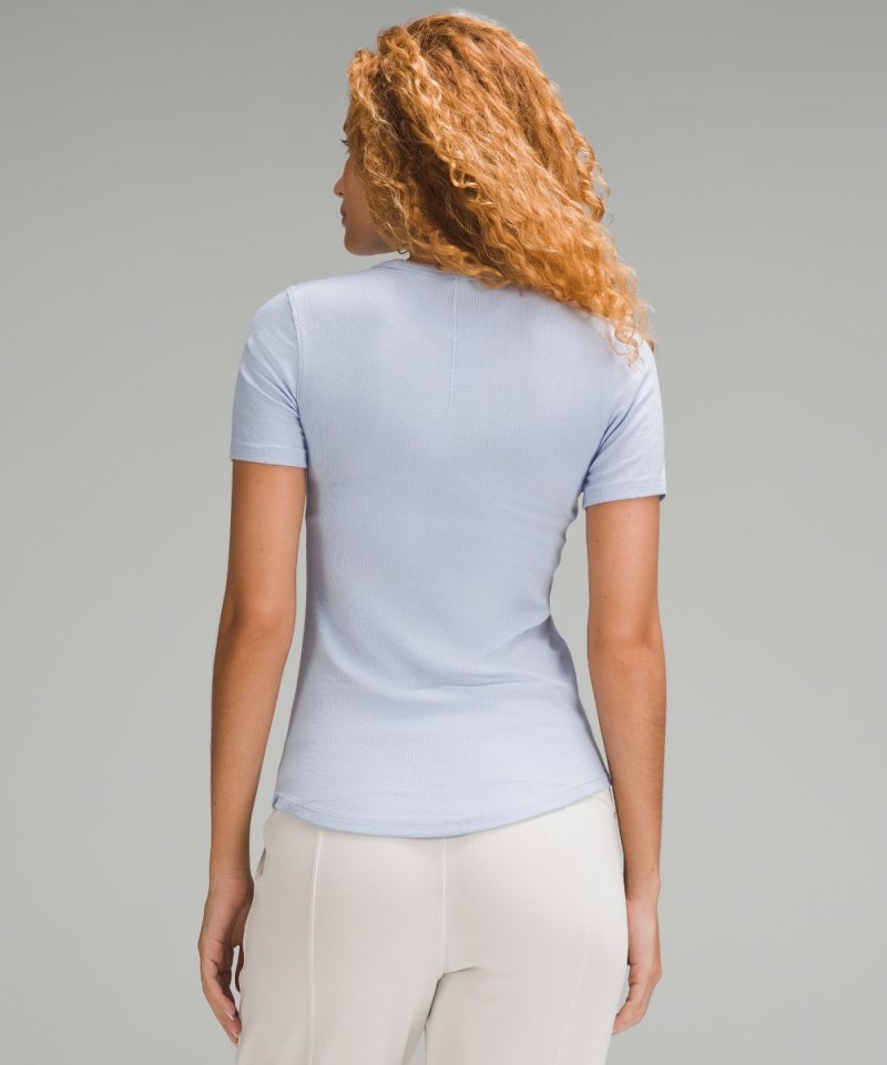 Lululemon Hold Tight Short-Sleeve Shirt Blue Linen Online Outlet Sale