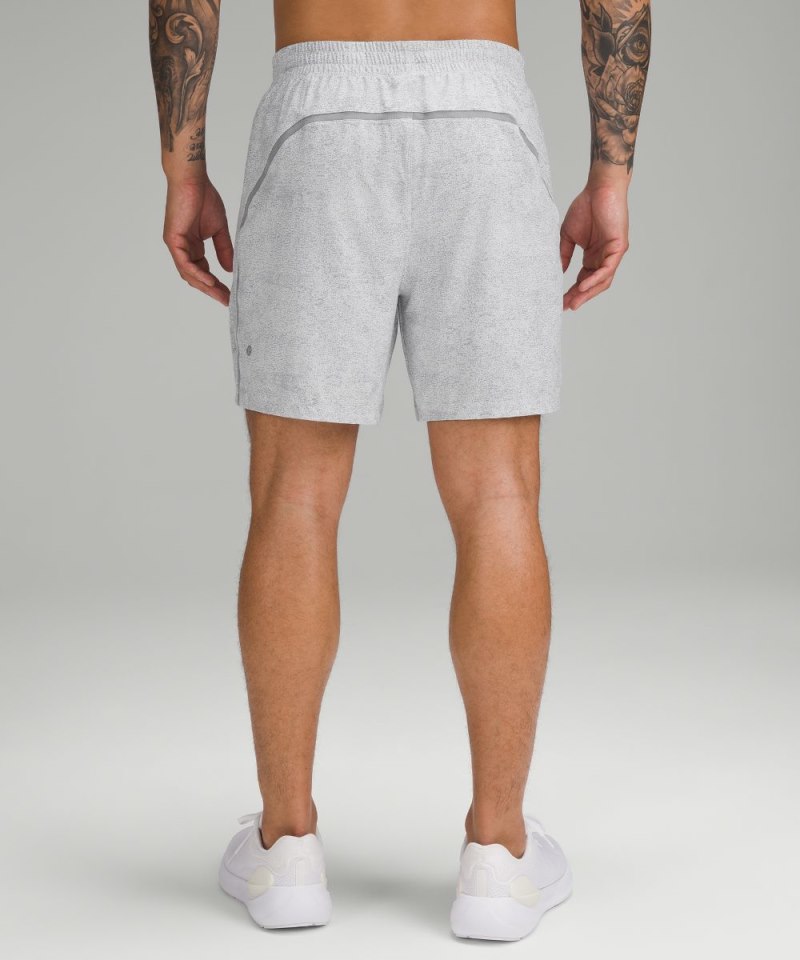 Lululemon Pace Breaker Lined Short 7" Infuse Texture Alpine White Multi Online Outlet Sale