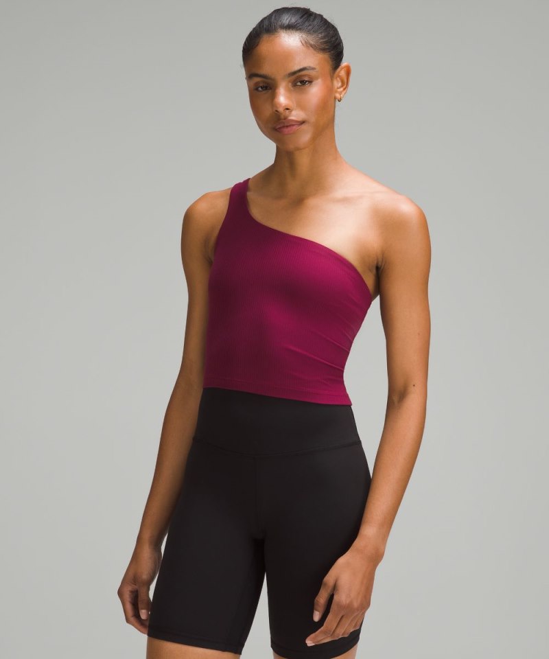 Lululemon Ribbed Nulu Asymmetrical Yoga Tank Top Deep Luxe Online Outlet Sale