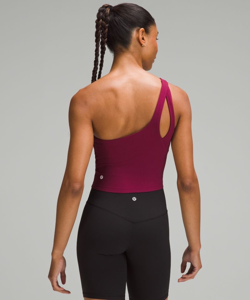 Lululemon Ribbed Nulu Asymmetrical Yoga Tank Top Deep Luxe Online Outlet Sale