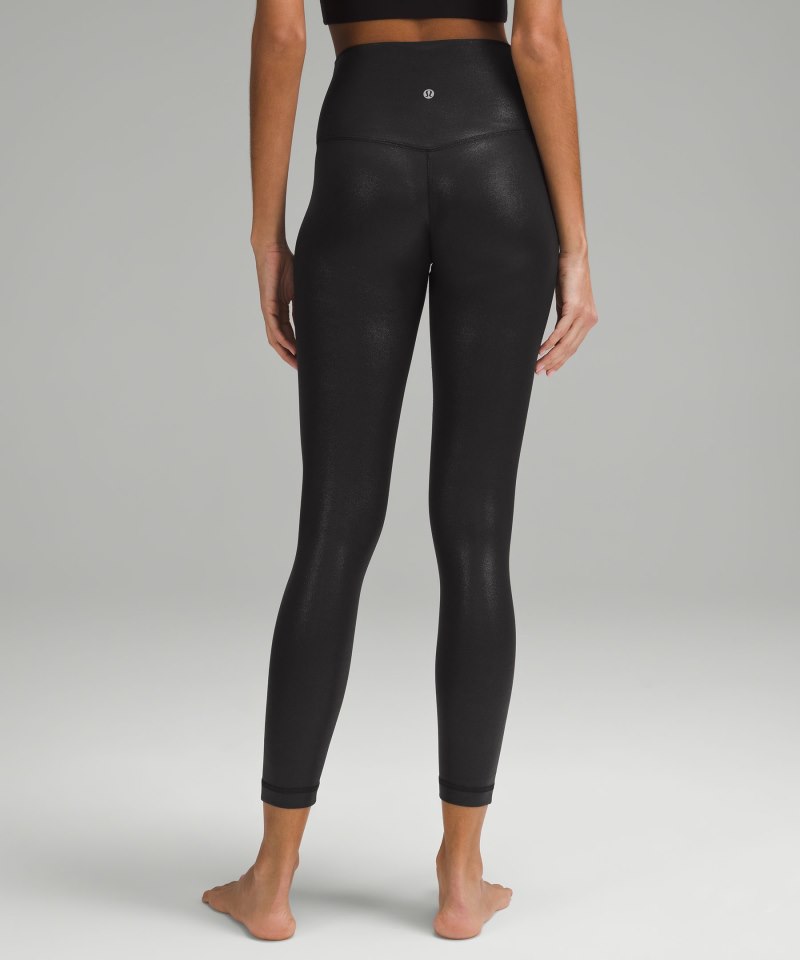 Lululemon lululemon Align™ High-Rise Pant 25" *Shine Radiate Foil Print Black Online Outlet Sale