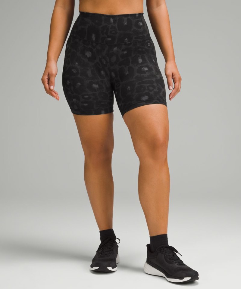 Lululemon Wunder Train Contour Fit High-Rise Short 6" Spray Leopard Black Multi (not available) Online Outlet Sale