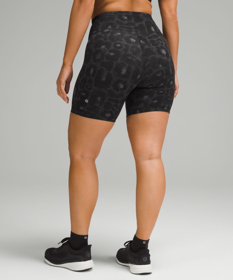Lululemon Wunder Train Contour Fit High-Rise Short 6" Spray Leopard Black Multi (not available) Online Outlet Sale