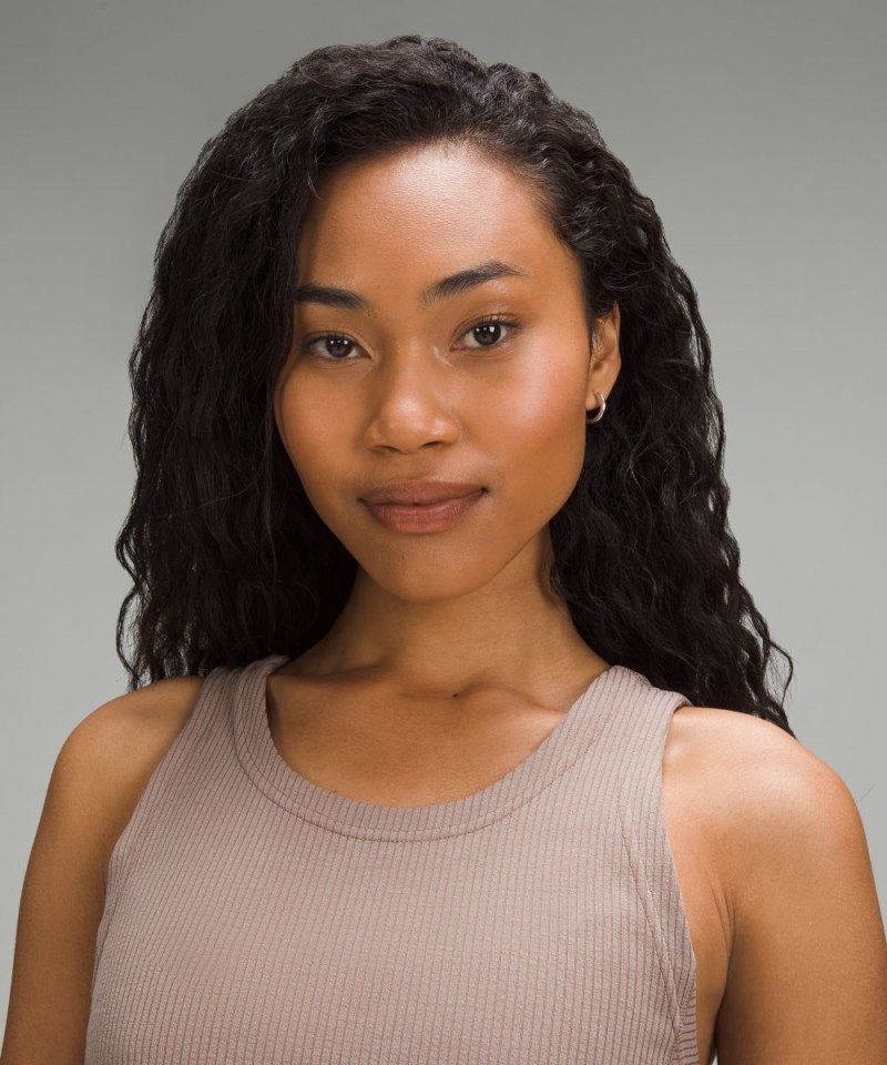 Lululemon Ribbed Softstreme Cropped Tank Top Taupetastic Online Outlet Sale