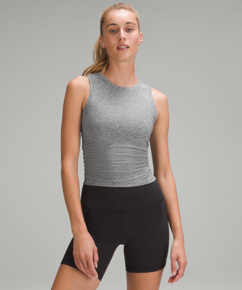 Lululemon License to Train Tight-Fit Tank Top Heathered Black Online Outlet Sale