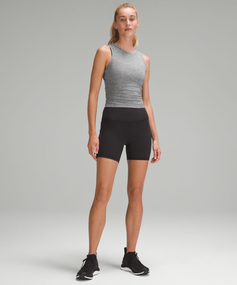 Lululemon License to Train Tight-Fit Tank Top Heathered Black Online Outlet Sale