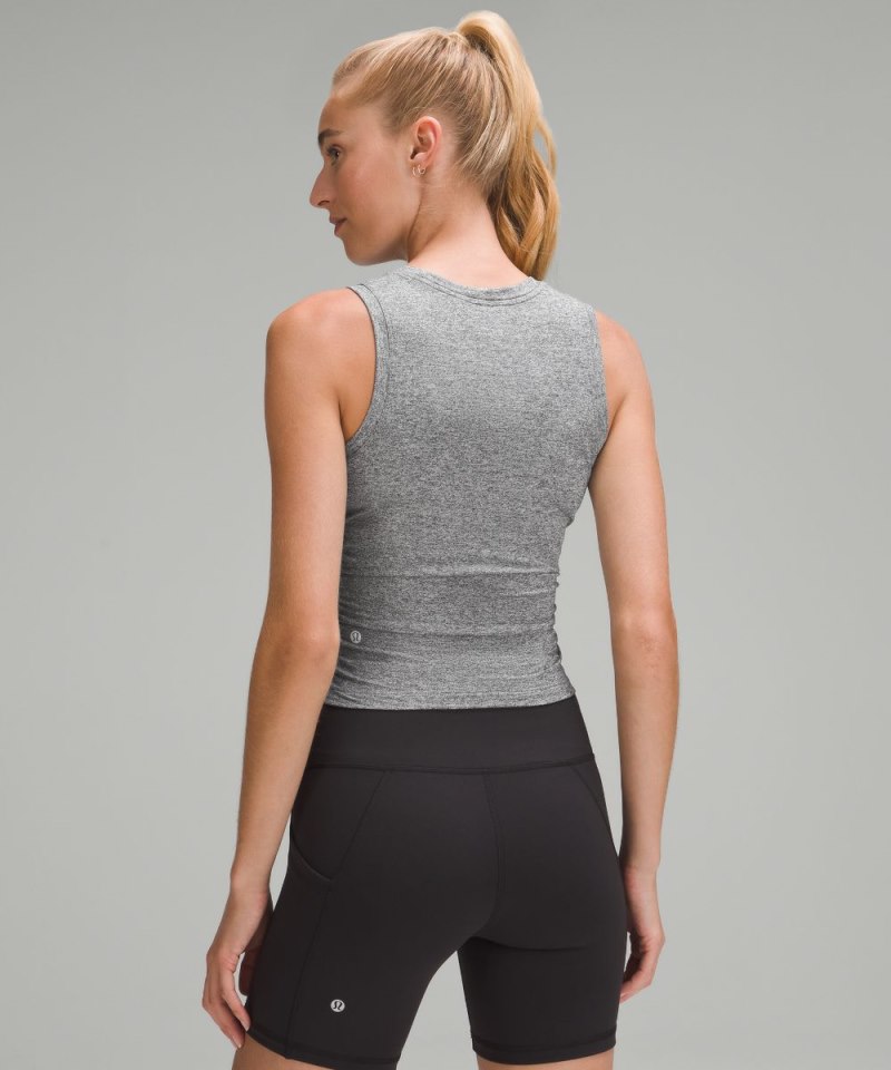 Lululemon License to Train Tight-Fit Tank Top Heathered Black Online Outlet Sale