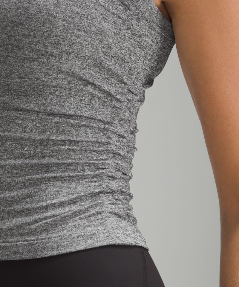 Lululemon License to Train Tight-Fit Tank Top Heathered Black Online Outlet Sale