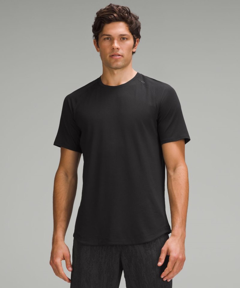 Lululemon License to Train Short-Sleeve Shirt Black Online Outlet Sale