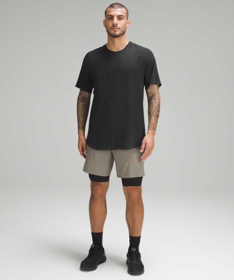 Lululemon License to Train Short-Sleeve Shirt Black Online Outlet Sale
