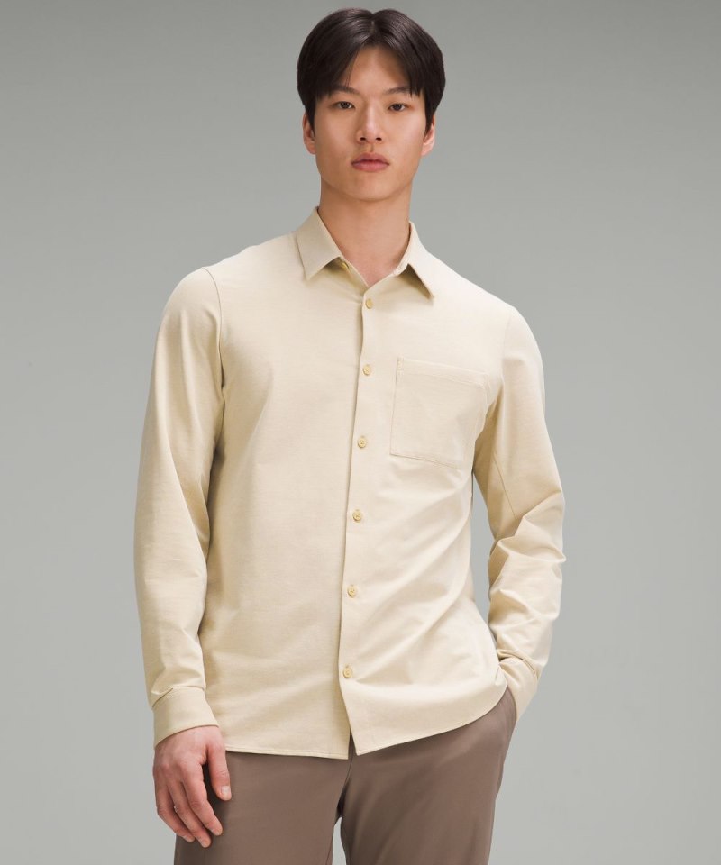 Lululemon Commission Long-Sleeve Shirt Trench / White Online Outlet Sale