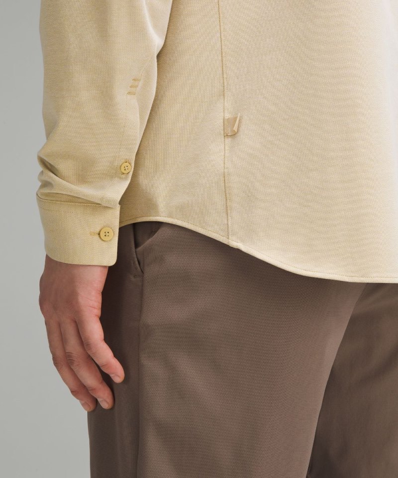 Lululemon Commission Long-Sleeve Shirt Trench / White Online Outlet Sale