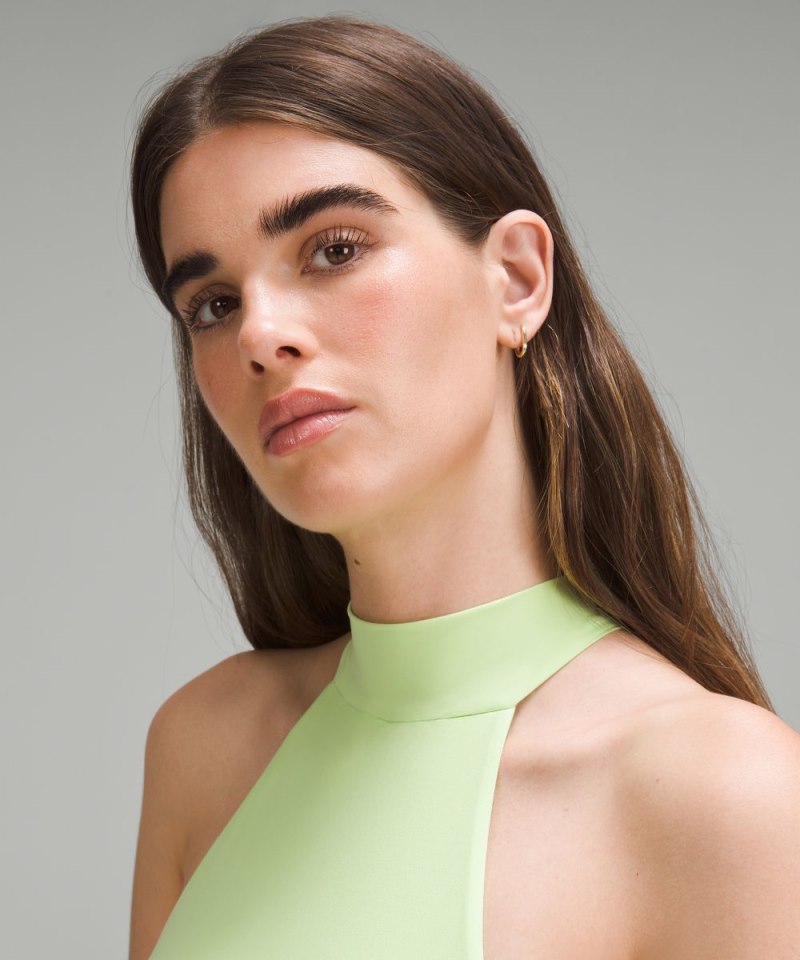 Lululemon Wundermost Ultra-Soft Nulu Mockneck Sleeveless Bodysuit Spark Green Online Outlet Sale