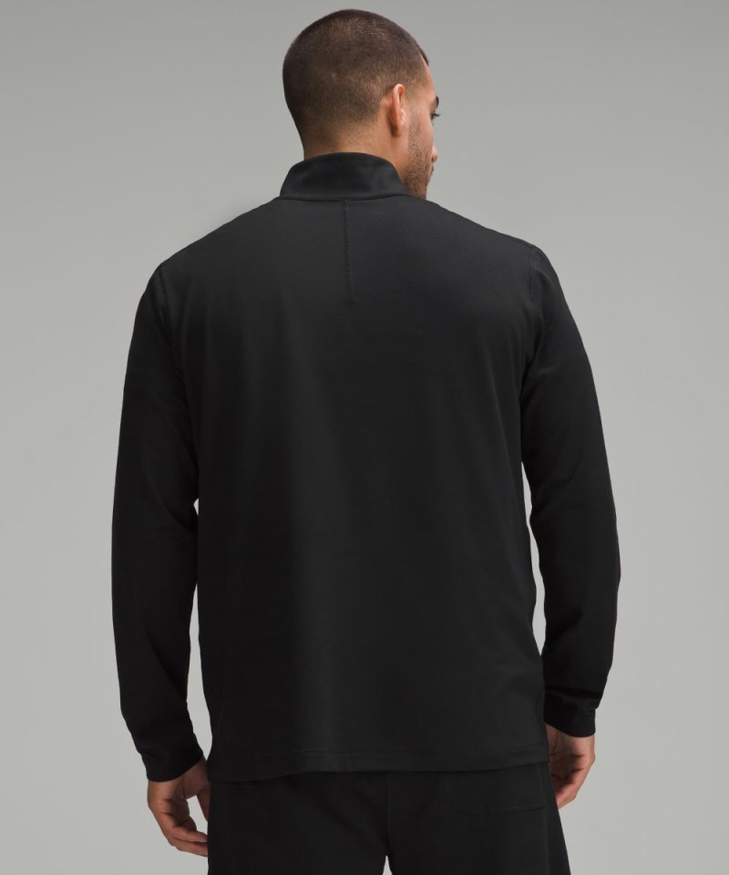 Lululemon Soft Jersey Half Zip Black Online Outlet Sale