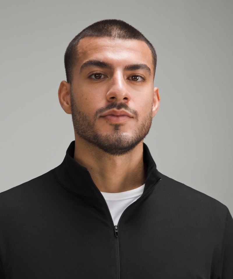 Lululemon Soft Jersey Half Zip Black Online Outlet Sale