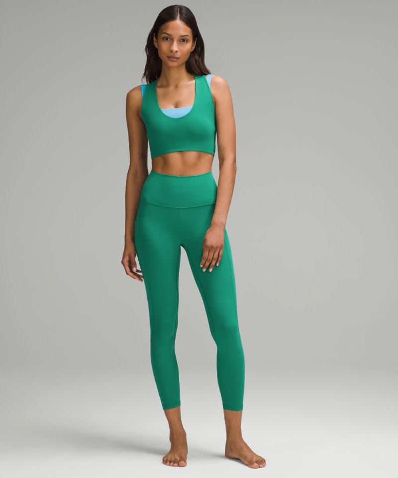 Lululemon Bend This Scoop and Cross Bra *Light Support, A-C Cups Cascadia Green Online Outlet Sale