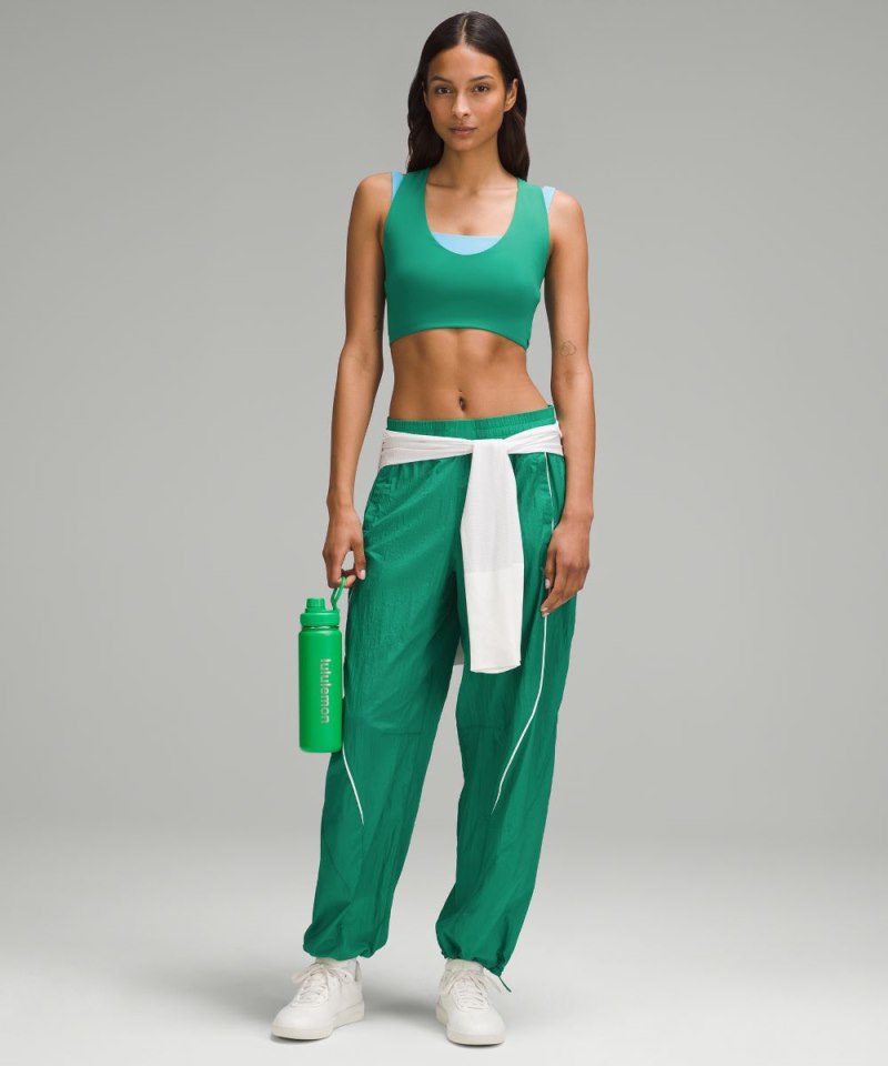 Lululemon Bend This Scoop and Cross Bra *Light Support, A-C Cups Cascadia Green Online Outlet Sale